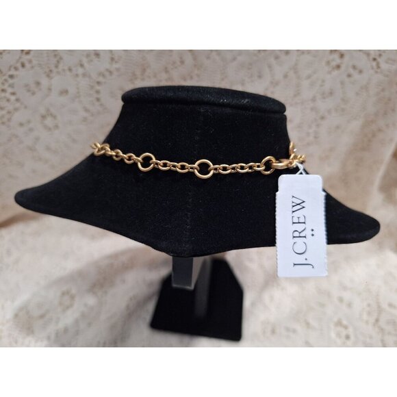 NWT J.Crew Gold-Tone Statement Necklace With Coral & Cream Floral  Motif - Picture 5 of 8